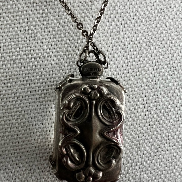 RARE SORRELLI antique silver crystal pendant, adjustable size chain - Picture 4 of 4